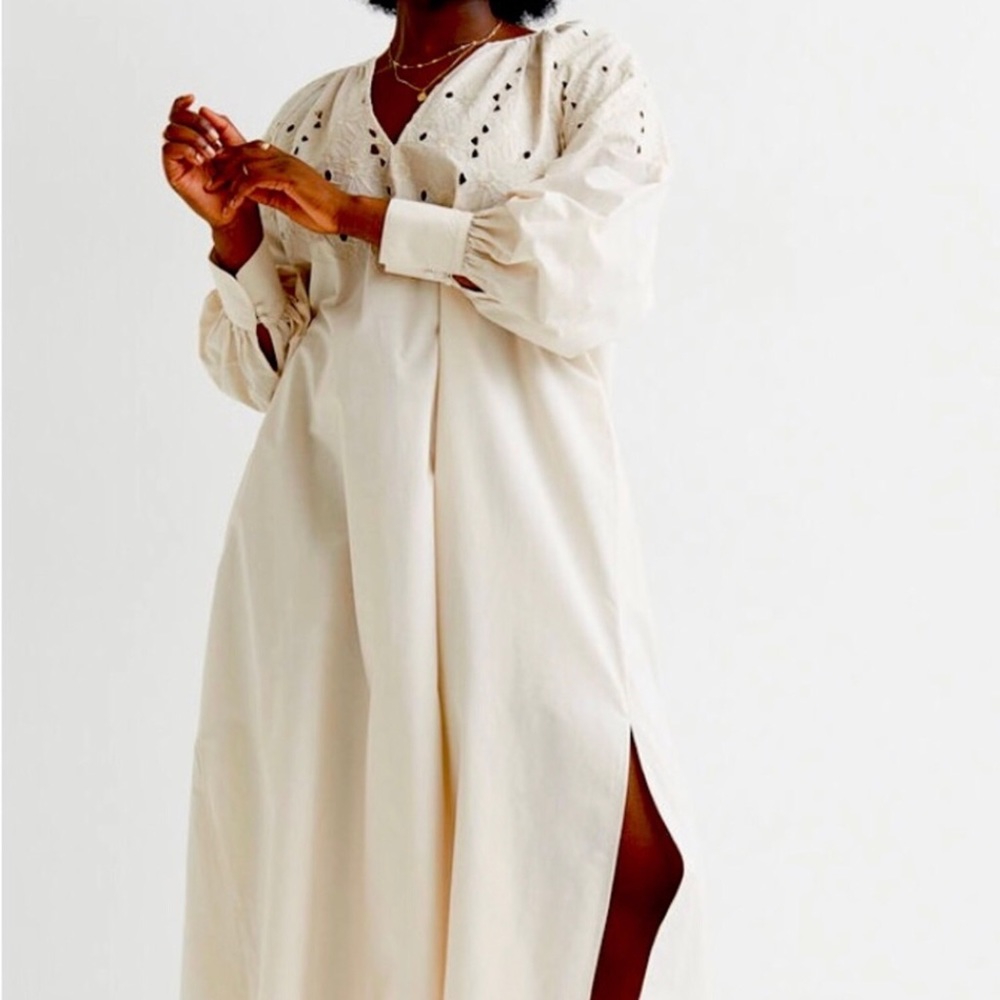 H&M Eyelet embroidery midi dress